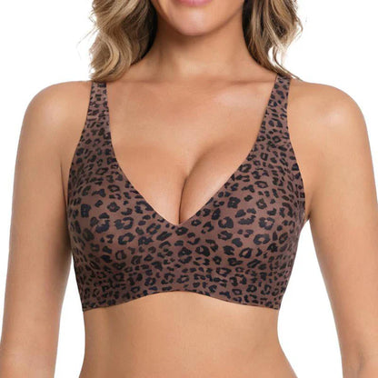 💗SIDSTE DAGS UDSALG 50% RABAT⚡2K+ SOLGT💕 Jelly Trådløse Kvinders Komfortable Trådløse Bh'er Push Up Bralette Seamless T-shirts Bh'er Dybe V Hverdags Bh'er