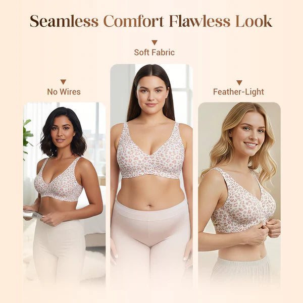 💗SIDSTE DAGS UDSALG 50% RABAT⚡2K+ SOLGT💕 Jelly Trådløse Kvinders Komfortable Trådløse Bh'er Push Up Bralette Seamless T-shirts Bh'er Dybe V Hverdags Bh'er