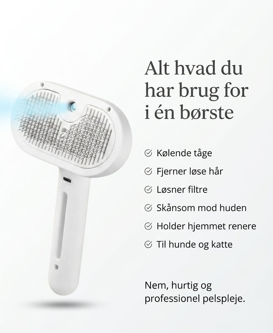 Nord Paws® Steami Pro | Professionel Pelspleje Børste til Kæledyr