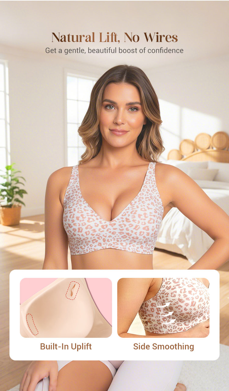 💗SIDSTE DAGS UDSALG 50% RABAT⚡2K+ SOLGT💕 Jelly Trådløse Kvinders Komfortable Trådløse Bh'er Push Up Bralette Seamless T-shirts Bh'er Dybe V Hverdags Bh'er