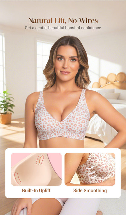 💗SIDSTE DAGS UDSALG 50% RABAT⚡2K+ SOLGT💕 Jelly Trådløse Kvinders Komfortable Trådløse Bh'er Push Up Bralette Seamless T-shirts Bh'er Dybe V Hverdags Bh'er