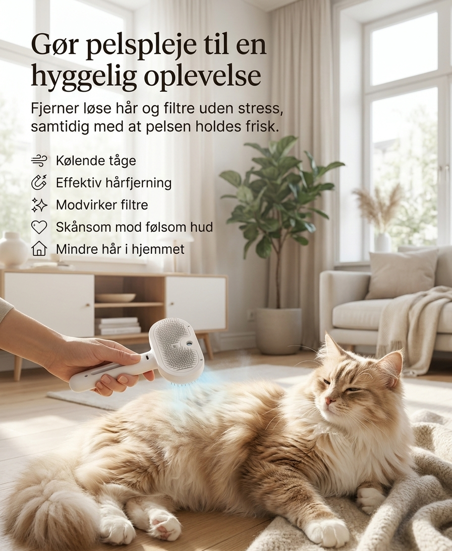 Nord Paws® Steami Pro | Professionel Pelspleje Børste til Kæledyr