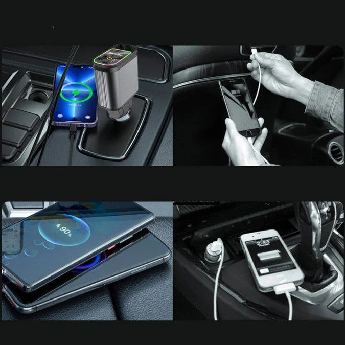 AutoCharge™ 120W | 4-i-1 Oplader, Super Hurtig, RGB Stjernehimmel!
