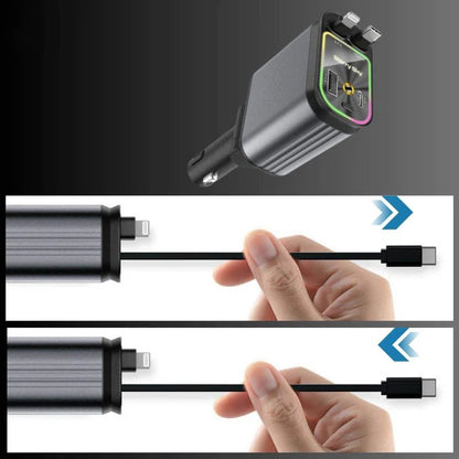 AutoCharge™ 120W | 4-i-1 Oplader, Super Hurtig, RGB Stjernehimmel!
