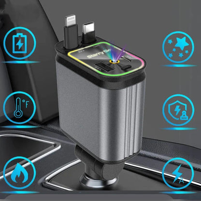 AutoCharge™ 120W | 4-i-1 Oplader, Super Hurtig, RGB Stjernehimmel!