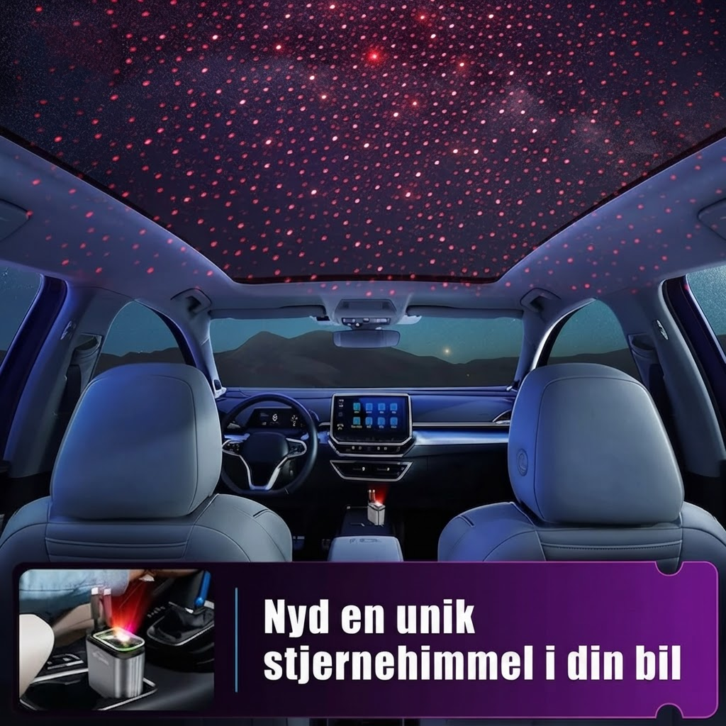 AutoCharge™ 120W | 4-i-1 Oplader, Super Hurtig, RGB Stjernehimmel!