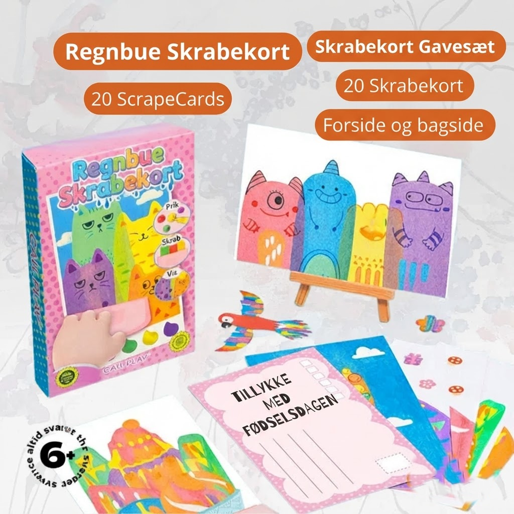 ScrapeCards – DIY Postkort Gavesæt fyldt med sjov