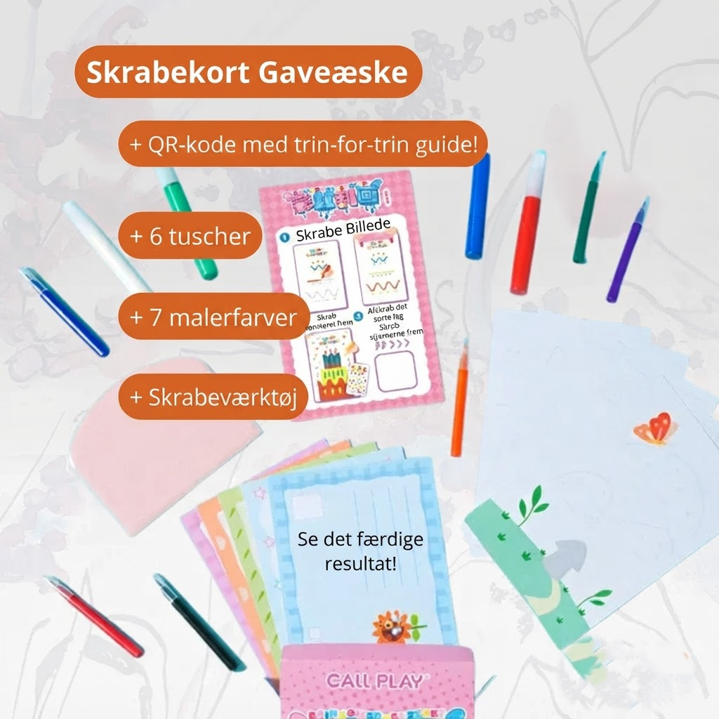 ScrapeCards – DIY Postkort Gavesæt fyldt med sjov