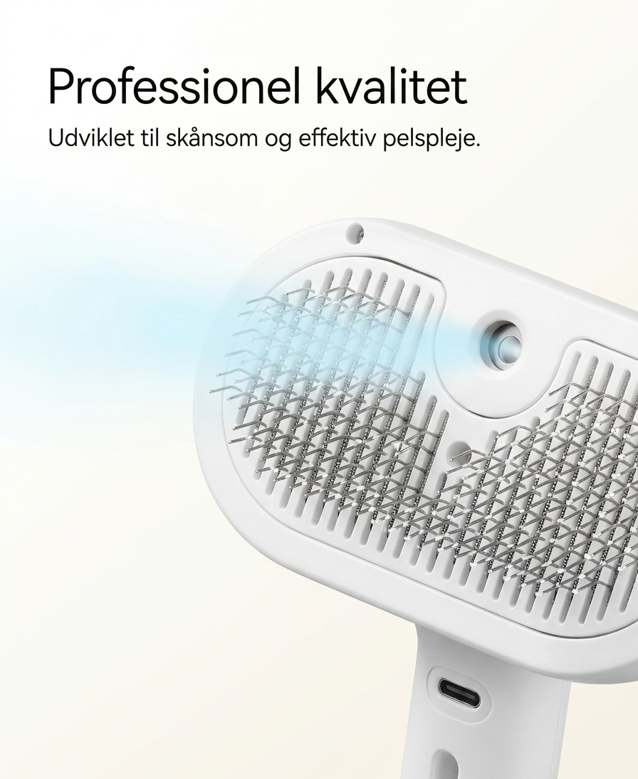 Nord Paws® Steami Pro | Professionel Pelspleje Børste til Kæledyr