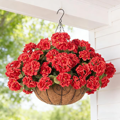 🌺 Kunstige Geranier – Blomstrer Hele Året, Uden Vedligeholdelse