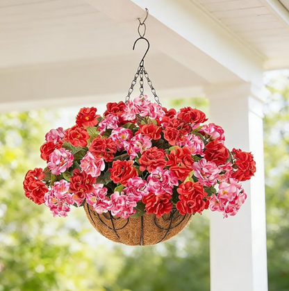 🌺 Kunstige Geranier – Blomstrer Hele Året, Uden Vedligeholdelse