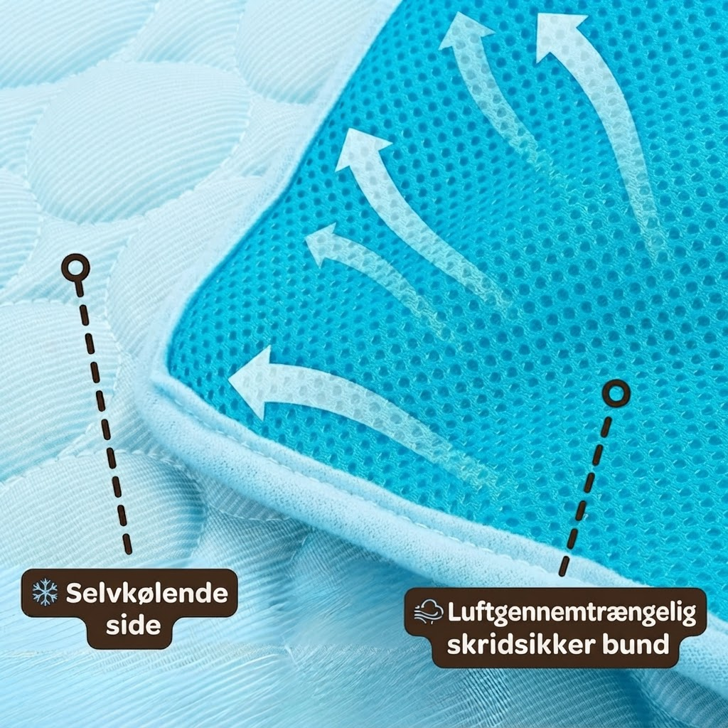 CharmPaws® IcyNap - Selvafkølende Liggeunderlag til Kæledyr