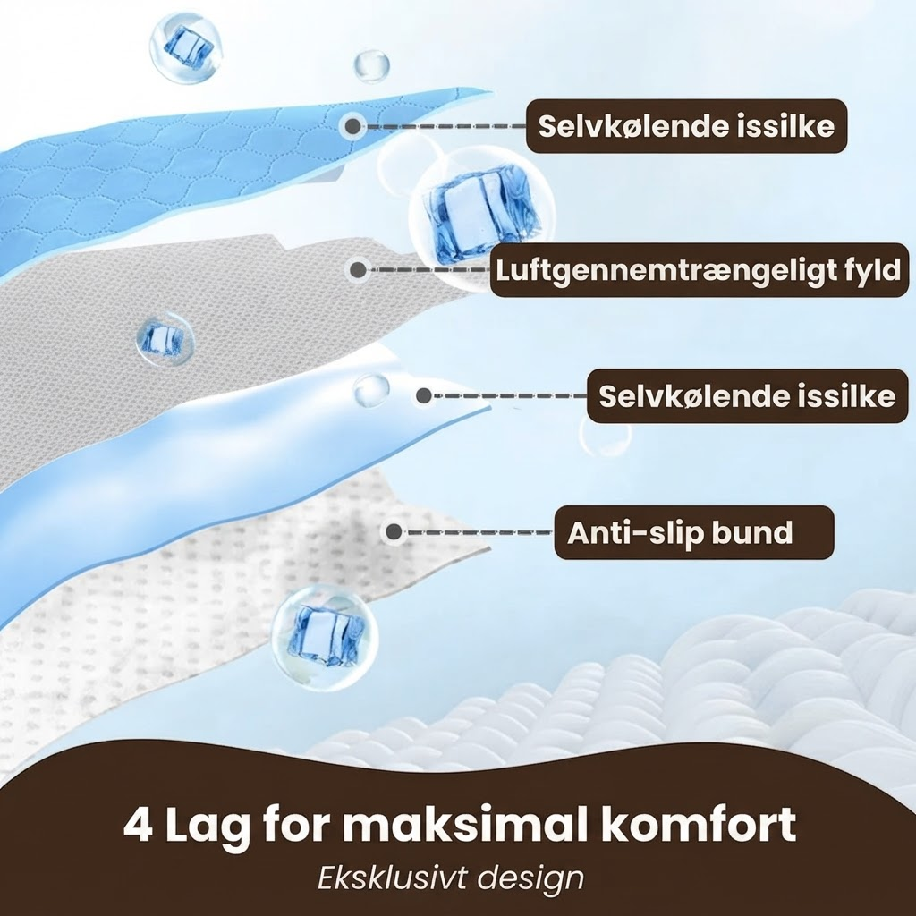 CharmPaws® IcyNap - Selvafkølende Liggeunderlag til Kæledyr