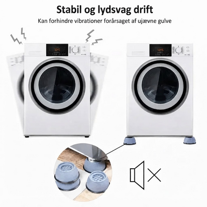 TystFötter™ – Vibrationsdæmpende Fødder til Vaskemaskine & Tørretumbler