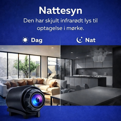 NordCam - 360 Mini Sikkerhedskamera Full HD 4K UltraVision™ ✅