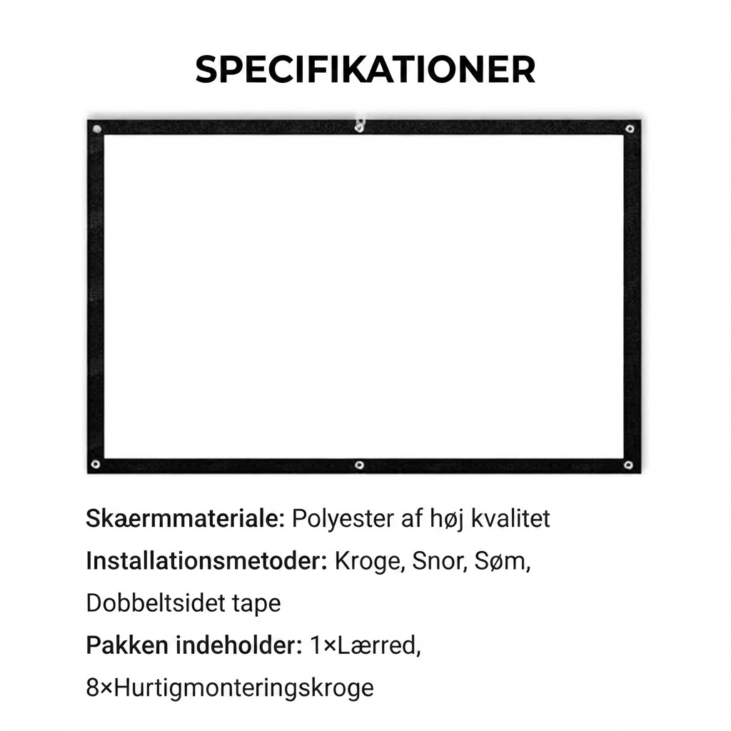 NordScreen™ – Projektorlærred til NordProjektor Prime