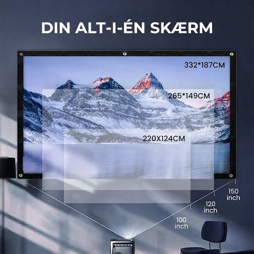 NordScreen™ – Projektorlærred til NordProjektor Prime