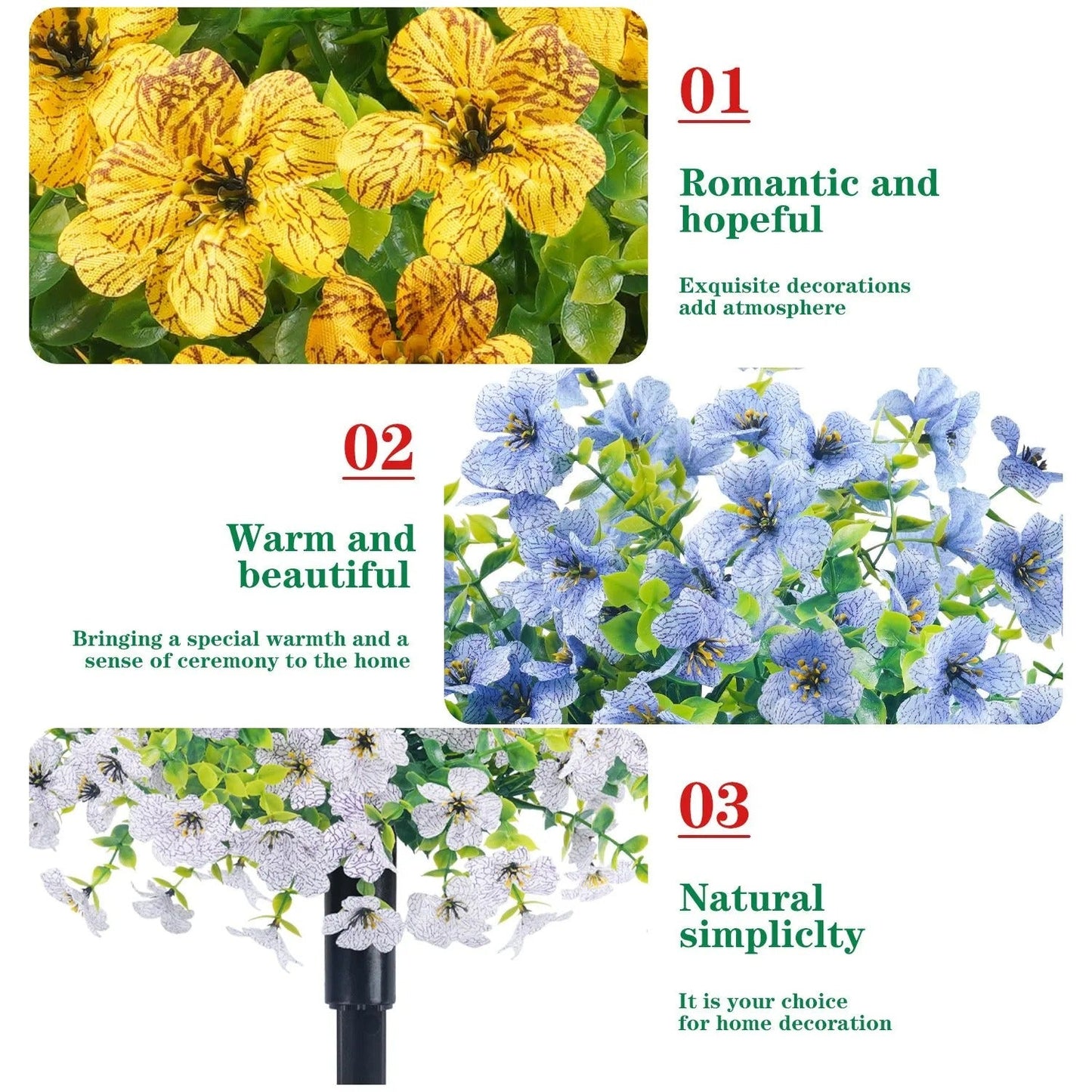 Udendørs Kunstige Blomster Dekoration