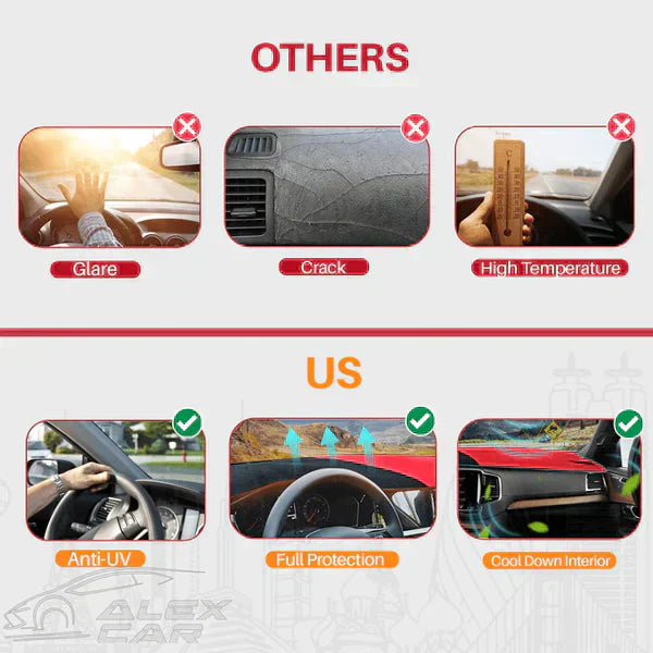 Apex Specialtilpasset Dashboard Mat Dække til Sedan, Hatchback, MPV, Lastbil, SUV osv.