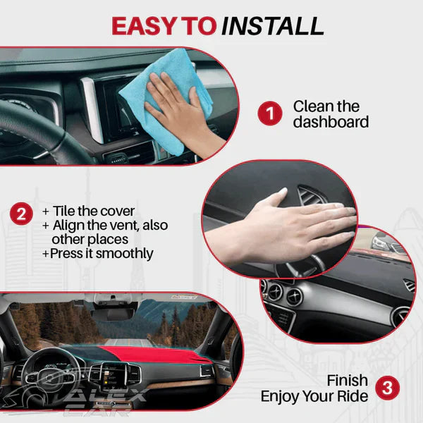 Apex Specialtilpasset Dashboard Mat Dække til Sedan, Hatchback, MPV, Lastbil, SUV osv.